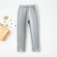 thumbnail image 4 of Posijego Toddler Girls Fleece Lined Leggings Warm Cotton Thick Basic Full Length Bottom Tights Pants for Kids, 4 of 7