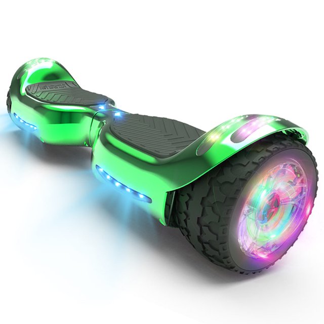 HOVERSTAR Hoverboard, LBW16 Chrome Color All Terrain Wide Tire, Electric Skateboard Tire with LED Light and Wireless Bluetooth Music Speaker HOVERSTAR LBW16