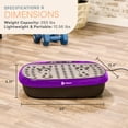 thumbnail image 3 of Lifepro HexaPlate Lite Vibration Plate Exercise Machine – Full Body Vibrating Plate for Weight Loss, Lymphatic Drainage & Recovery – Compact Home Workout with Magnetic Acupoints & Remote - Purple, 3 of 11