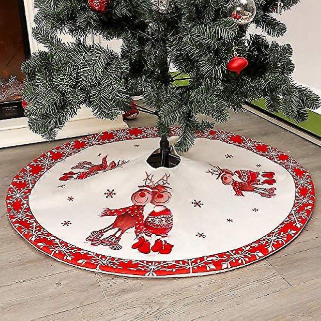 Falda para árbol de Navidad, 120 cm, adorno navideño para decoración de fiestas navideñas, 1 unidad