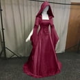 thumbnail image 6 of Turilly Women's Fashion Long Sleeve Hooded Gothic Dress Floor Length Cosplay Dress, 6 of 9