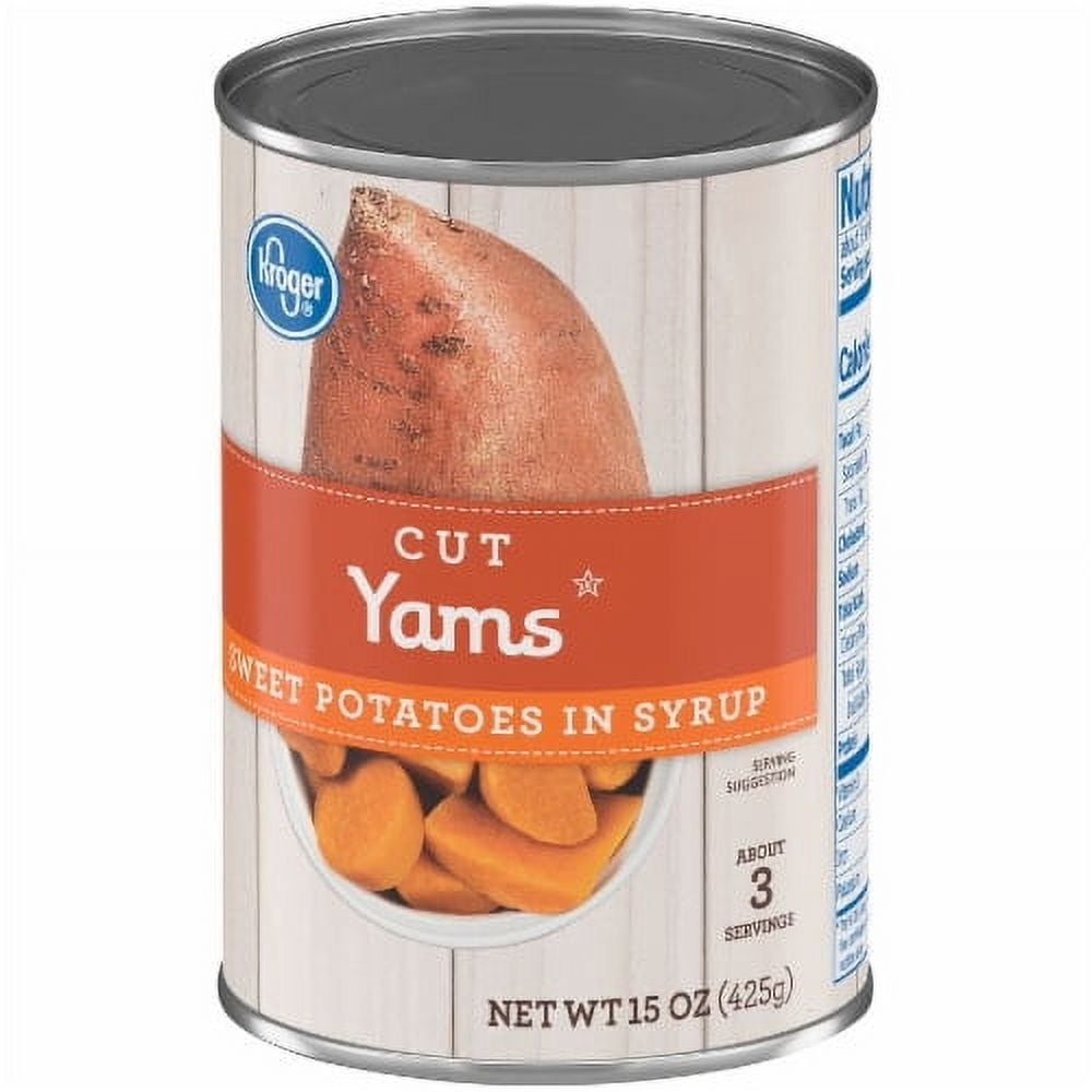 Kroger Cut Sweet Potato Yams in Syrup 15 oz - 5 Pack