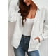 thumbnail image 2 of Sudadera con capucha SHEWIN Oversized Waffle Knit blanca para mujer, 2 of 8