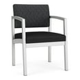 thumbnail image 1 of Lenox Steel Reception Waiting Guest Chair / Silver Steel / Dark Gray / Black, 1 of 5