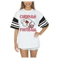 thumbnail image 3 of Women's Gameday Couture  White Louisville Cardinals Starting Lineup Contrast Sporty Heritage Oversized T-Shirt, 3 of 4