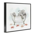 thumbnail image 4 of Stupell Industries Manatee Sea Life Swimming Bathtub Bathroom Painting Graphic Art Gray Framed Art Print Wall Art, Design by Ziwei Li, 4 of 5
