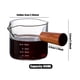 thumbnail image 3 of Toystoory Tetera y cafetera de vidrio de borosilicato con mango de con bidireccional y amplia aplicación de medición de MLOunce Juegos de servir café y té 75 ml ml, 3 of 6