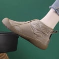 thumbnail image 2 of Xfvqtps Womens Flat Shoes Soft Soled Breathable Casual Flats Non Slip Lightweight Comfortable Walking Shoes for Women for Work Party Outdoor Indoor Activities Khaki, 2 of 5