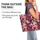 thumbnail image 2 of Balery Rose Flowers Bolsa Tote Estilo Estético con Cremalleras, Bolsa de Hombro, Bolsa de Compras Grande y Plegable, 2 of 8