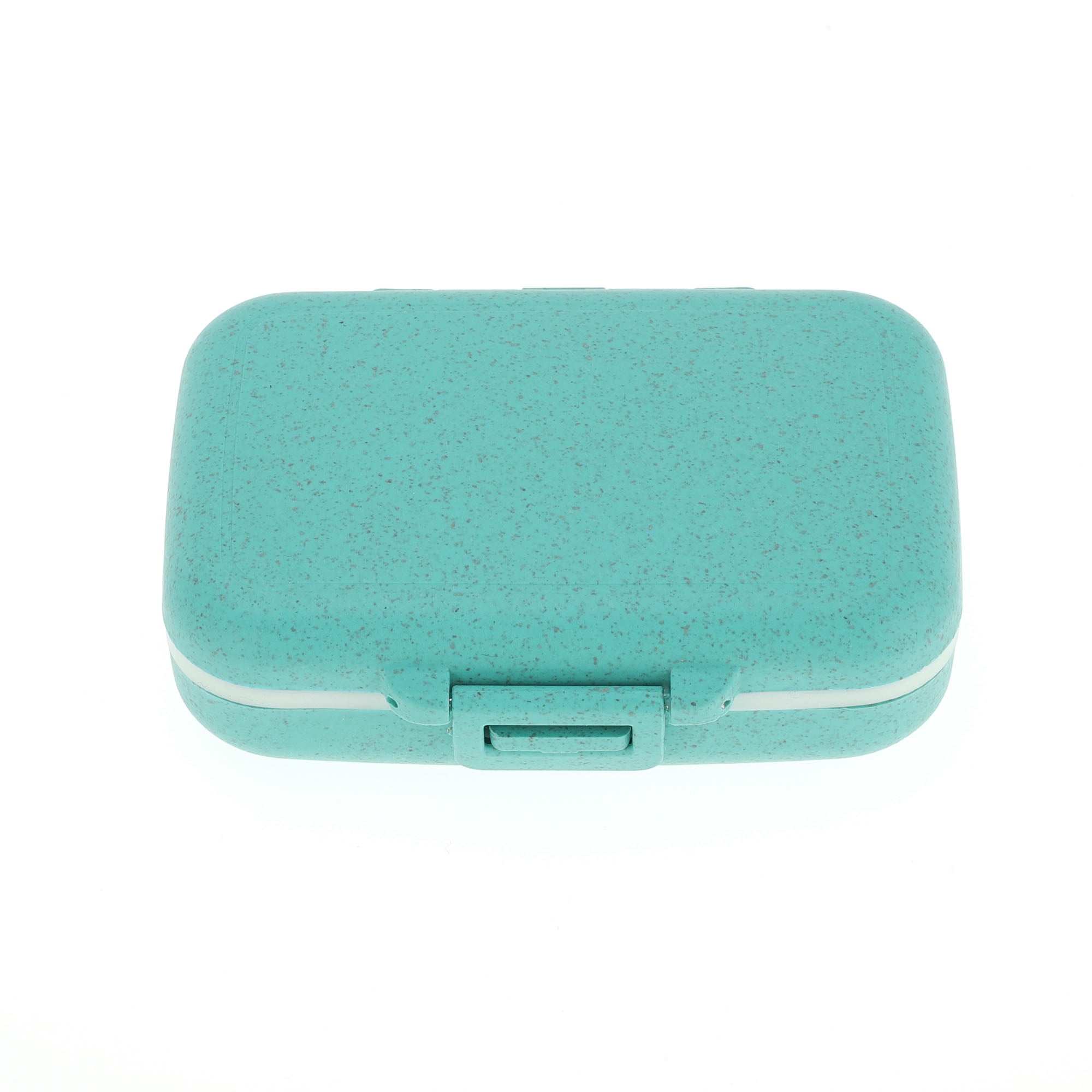 Unique Bargains 6 Grids Single Layer Pill Box for Travel 1 Pc Blue