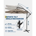 thumbnail image 4 of Kojooin Parasol Déporté d'Extérieur de 10 Pi avec Base en Croix, Grand Parasol de Patio avec Manivelle et Inclinaison Infinie, 4 of 6