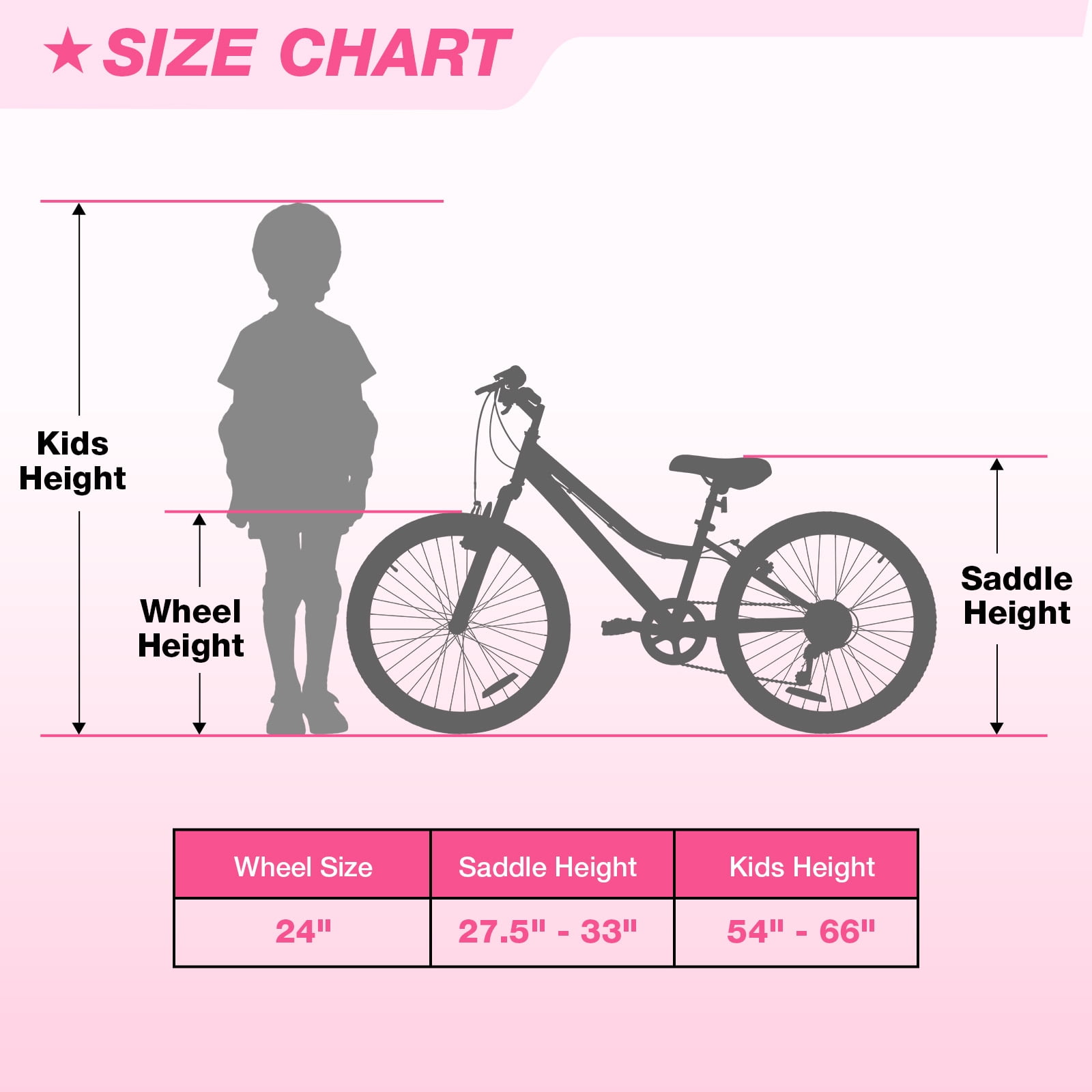 Hykolity Kids Mountain Bike, 24 inch 7 Speed Kid Bicycle, Girls Mountain Bike Age 8-14 Year Old with Front Suspension Fork, Adjustable Seat Height,High-Carbon Steel, Pink