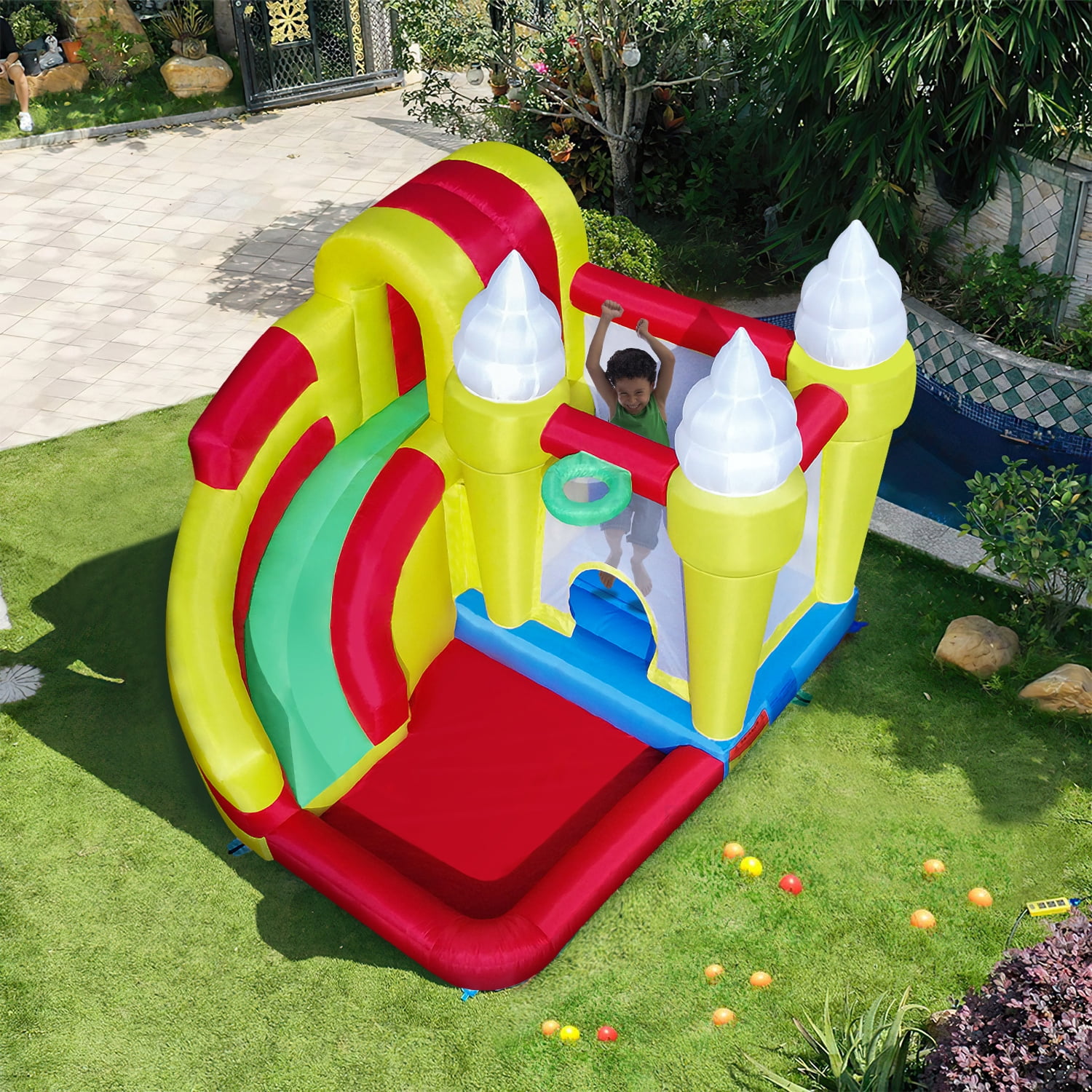 CIPACHO 2022 New Kids Bounce House, Princess Bouncy House with Slide for Kids CIPACHO 2022 New Kids Bounce House, Princess Bouncy House with Slide for Kids