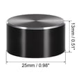 thumbnail image 2 of 5 piezas de botón de potenciómetro con eje estriado de aluminio negro, superficie lisa, botón rotativo de 25 mm x 13 mm para control de volumen, 2 of 3