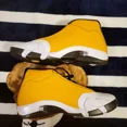 thumbnail image 4 of Ni - ke Ni - ke Air Jordan 14 Retro Light Ginger 2022 Mens Size 10.5 (487471-701) Box Cut, 4 of 5
