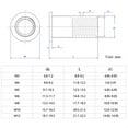 thumbnail image 3 of 10 Pieces SUS304 Countersink Head Rivet Nut Insert Through Hole Insert Nutsert Rivnut Round Riveted Nuts with Knurling, 3 of 6
