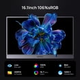 thumbnail image 2 of 16.1inch 100% sRGB 144Hz Portable Monitor Laptop Display with Type C Mini HDMI,with Storage Bag, 2 of 6