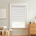 thumbnail image 4 of Tarmeek Waterproof Roll Up Shade Curtain 40x130cm White Polyester Bathroom Kitchen Window Privacy Protection Light Blocking Quick Dry Mildew Proof, 4 of 7