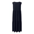 thumbnail image 6 of COMVALUE Dresses for Women 2026 Summer V Neck Sleeveless Maxi Dress Casual Boho Sundress Modest Beach Long Dress (Blue, 3XL), 6 of 6