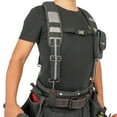 thumbnail image 2 of Tool Belt Suspenders Harness Comfort Adjustable 4 Point Loops Men Suspenders Work Tool Suspenders Harness for Electricians Grey, 2 of 6