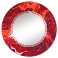 thumbnail image 3 of DESIGN ART Designart 'Red And White Marble Ripples' Printed Modern Wall Mirror 20in.x30in., 3 of 5