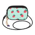 thumbnail image 2 of FORMRS Mini Crossbody Bag for Women Adjustable Shoulder Rope Travel Casual Phone Purse, Green Strawberry, 2 of 7