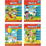 Preschool Workbooks Bundle: Math, Printing, Phonics & Skills