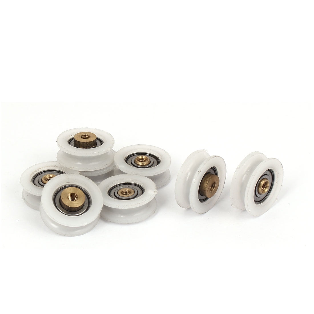 Round Groove Nylon Pulley Wheels Roller 8 Pcs for 5mm Rope