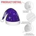 thumbnail image 4 of Naloa Dark Purple Snowflakes Santa Hat for Kids Baby Christmas Hats,Girls Boys Toddler Plush Xmas Holiday Hat,Luxury Santa Claus Hat, 4 of 6