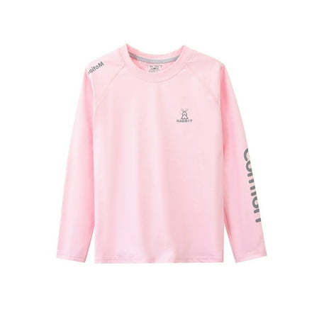Hiijoy Big Girls Quick Drying Performance T-Shirt Long Sleeve Athletic T Shirt Summer Casual Tshirt