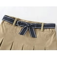 thumbnail image 5 of Girls School Pleated A-Line Skirt – Kids Casual Campus Wear Skirts Versatile Navy/Khaki Uniform Skirt for Ages 3-16, 5 of 6