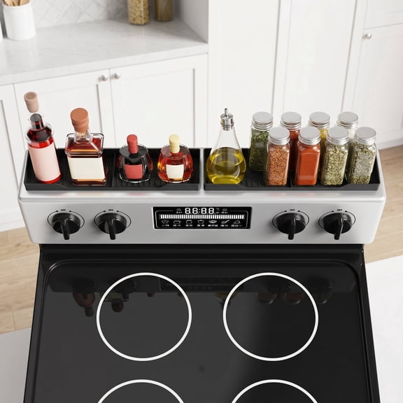 Yangxin Stove Top Magnetic Shelf,Kitchen Organizer Over Stove Magnetic Silicone Spice Rack Holder,Kitchen Decor Organization Storage Accessories Drying Mat Holiday Savings Gifts