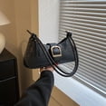 thumbnail image 4 of Messenger bags，Artificial leather shoulder bags, Fashion casual commuter handbags - black, 4 of 5