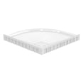 thumbnail image 5 of Marquette 38" x 38" Round Corner Double-Threshold Shower Pan Base with Center Drain in Glossy White, 5 of 6