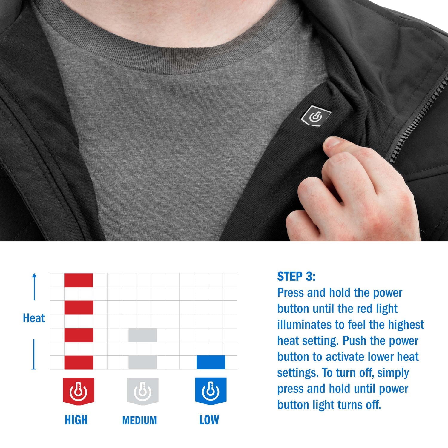 HART Ensemble de veste chauffante pour homme de 20 volts pour travaux moyens avec batterie, noire, M-XL