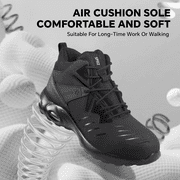 SPIEZ Men's Safety Shoes, Lightweight & Easy-to-Clean Waterproof Composite Toe, Slip-Resistant Work Sneaker