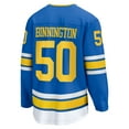 thumbnail image 3 of Men's Fanatics Jordan Binnington Blue St. Louis Blues Home Breakaway Player Jersey, 3 of 3