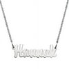 Personalized Women's 10K White Gold Mini Name Necklace