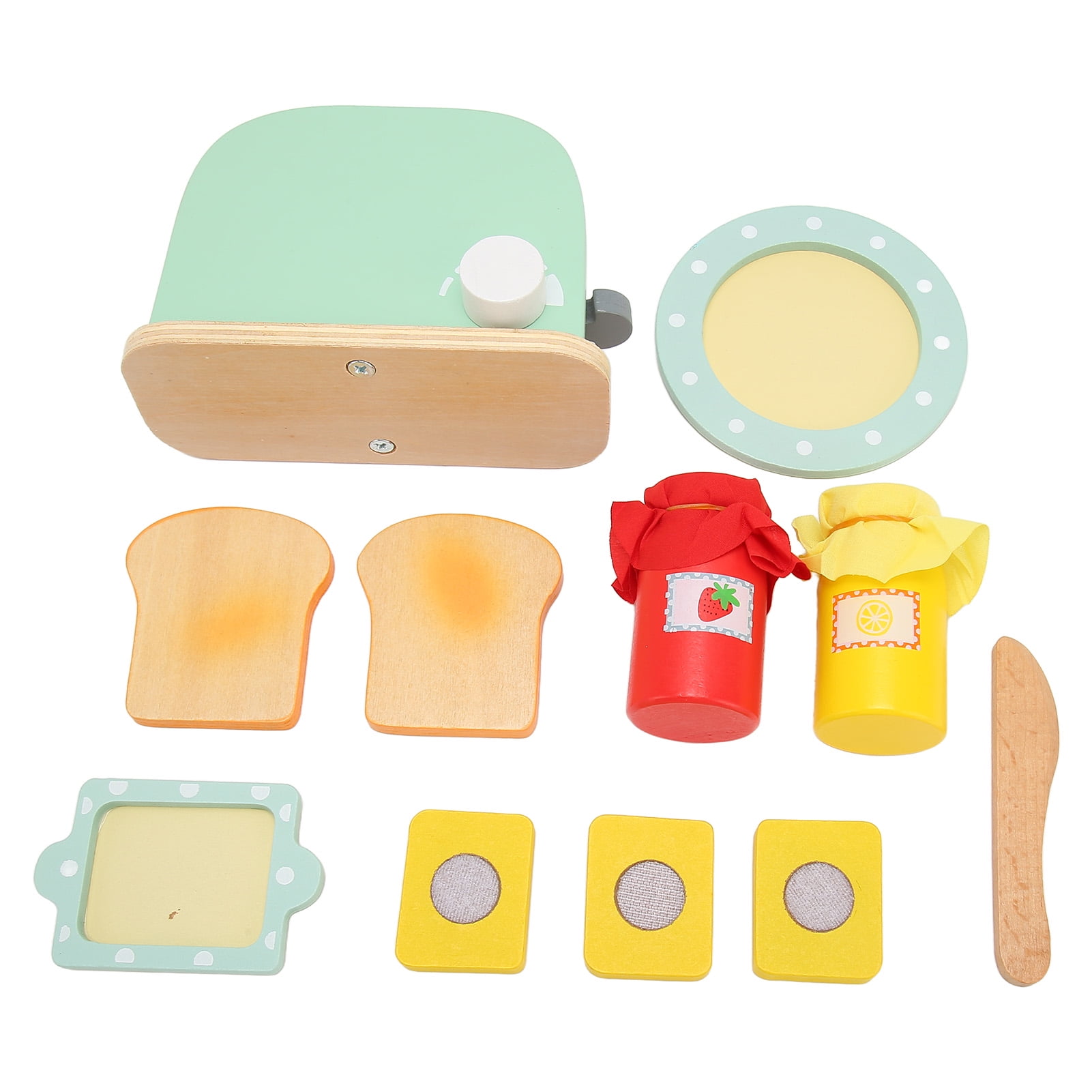 Kids Toaster Toy Toaster Play Set Wooden Kitchen Toy Toaster Toy Set