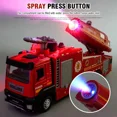 thumbnail image 2 of 1/32 Fire Truck Model Water Spray Fire Rescue Toy Car Die-cast Light Sound Simulation Vehicle Pull-Back Car Models for Kid Gift, 2 of 10