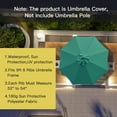 thumbnail image 4 of Bibana 9ft Patio Umbrella Replacement Canopy Market Umbrella Top Outdoor Umbrella Canopy with 8 Ribs (Dark Green), 4 of 6