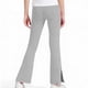 thumbnail image 5 of Pantalones de yoga acampanados de color liso para niñas, con bolsillos y cintura elástica, de poliéster, tallas medianas y grandes., 5 of 9