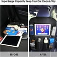 thumbnail image 6 of Car Headrest Backseat Organizer with Tablet Holder - Multi-Functional Seat Back Storage Bag with Drink Pocket, Food Snack Phone Tray for Kids, Family Travel Accessories, 6 of 8