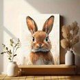 thumbnail image 6 of Qisvanset 12x16 Inch Framed Canvas Wall Art Earth Tone Coquette Bow Bunny Neutral Baby Boy Nursery Wall Print, 6 of 8