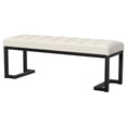 thumbnail image 4 of Mesa Boucle Upholstered Tufted Accent Bench Vanilla, 4 of 8
