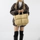thumbnail image 4 of Sonducket Bolso de hombro acolchado, esponjoso, cálido, resistente a desgarros, a cuadros, moderno e informal, impermeable y duradero Bolsas de mensajero y de hombro Negro, 4 of 6