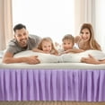 thumbnail image 4 of PiccoCasa Polyester Bed Skirts with 14" Drop Dust Ruffle, Twin Purple, 4 of 7