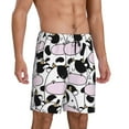 thumbnail image 2 of Naloa Cute Animal with Cow Men's Short Pajama Pants, Lounge Comfort Shorts with Elasticized Waistband and Side Pockets - 4X-Large, 2 of 9