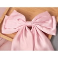 thumbnail image 6 of Large Satin Bow Barrette Hair Clips Long Ribbon Bow Clip Suit for Thick Thin Hair Big Hair Bow Women Girls Hair Accessories 90's 2pcs Christmas Thanksgiving Gifts (Navy & Pink), 6 of 6