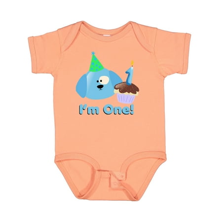

Inktastic 1st Birthday Puppy Blue Gift Baby Boy Bodysuit